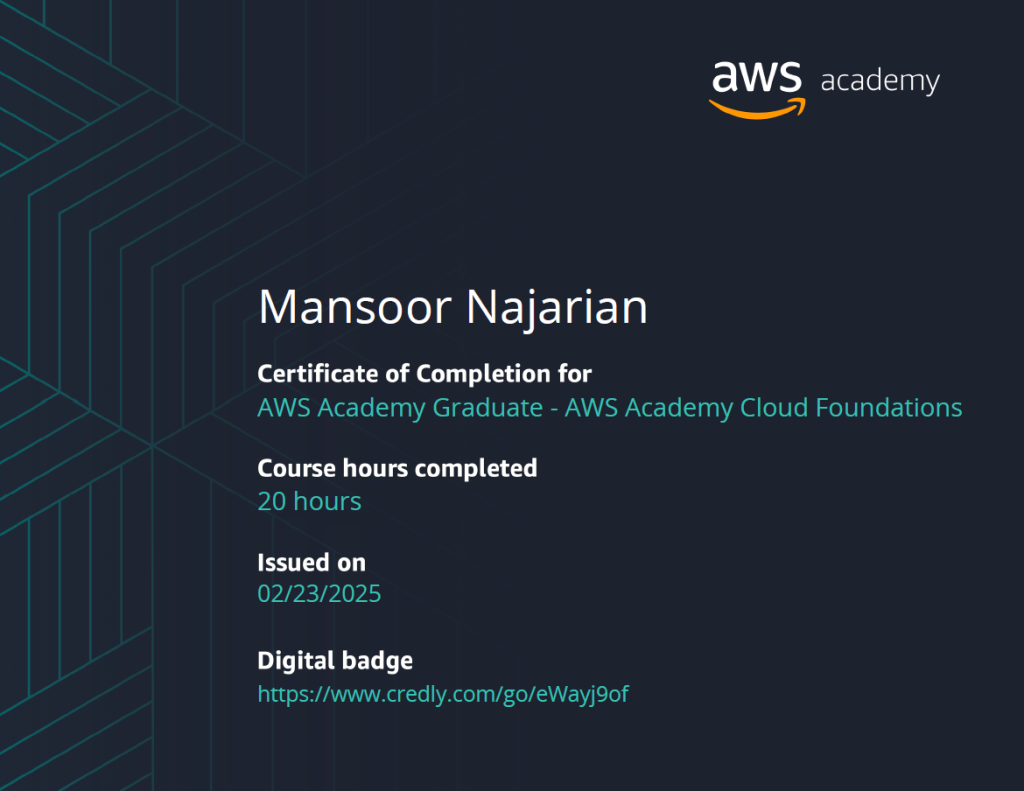 certificate aws cloud foundation