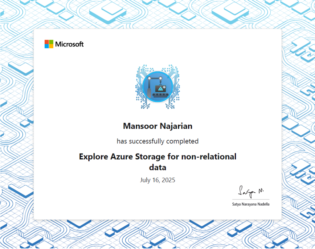mn microsoft exploreazurestoragefornon relationaldata